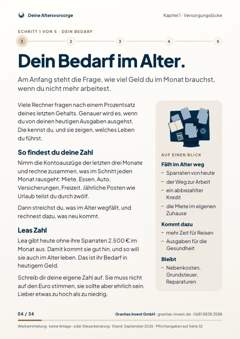 Leseprobe: Dein Bedarf im Alter